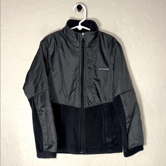 Columbia black full zip fleece jacket boys size 8. - Picture 1 of 4